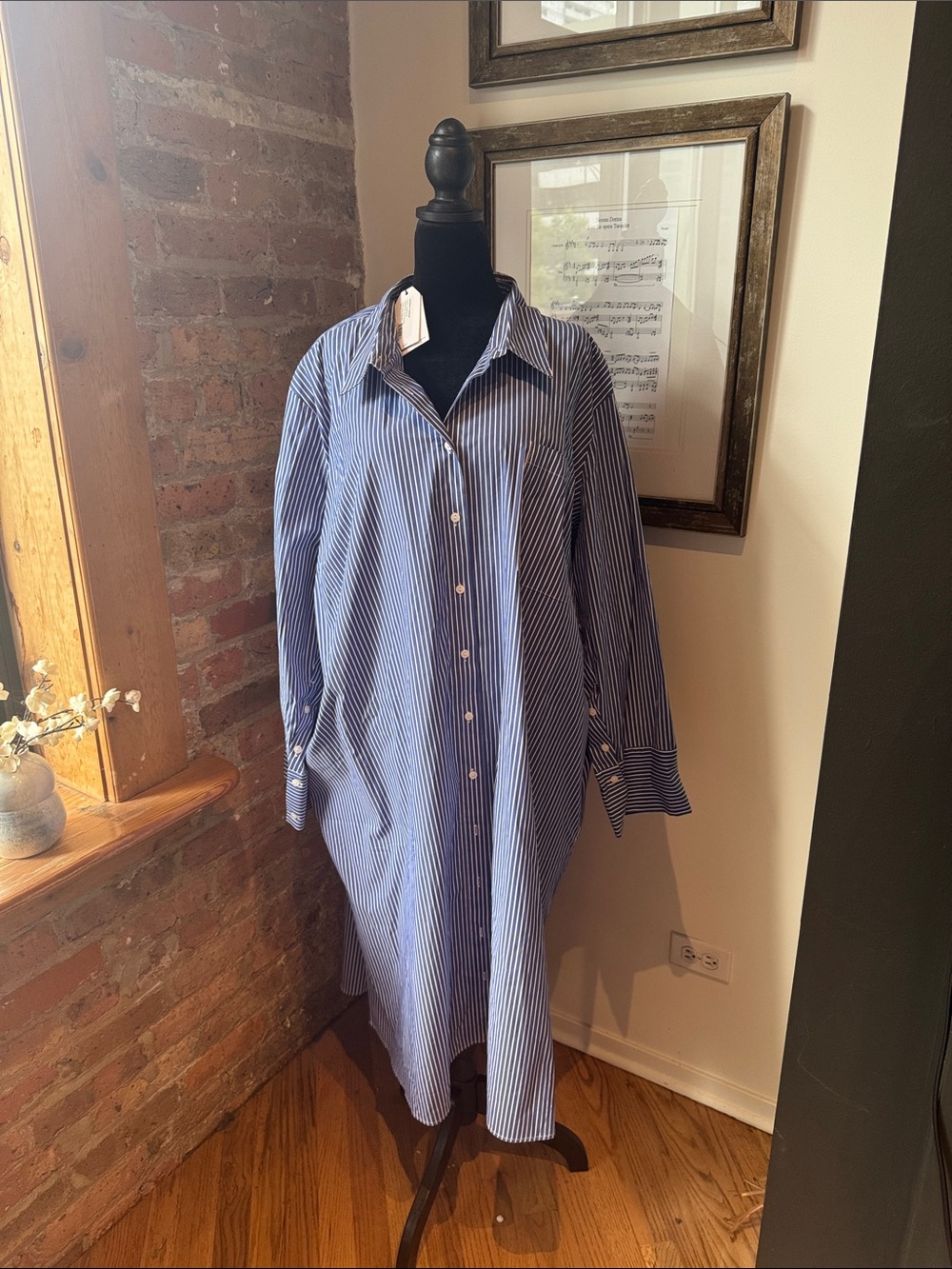 NWT Universal Standard Peyton Poplin Striped Shirtdress